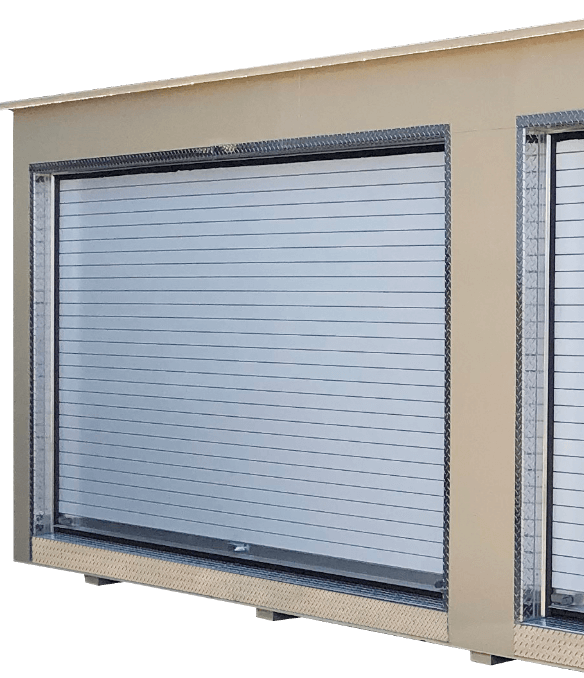 remise sécuritaire| bâtiment modulaire|portes à enroulement